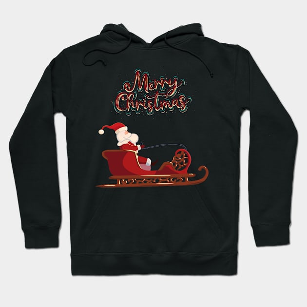 Merry Christmas Santa Funny Ugly Xmas Ugly Christmas Hoodie by fromherotozero